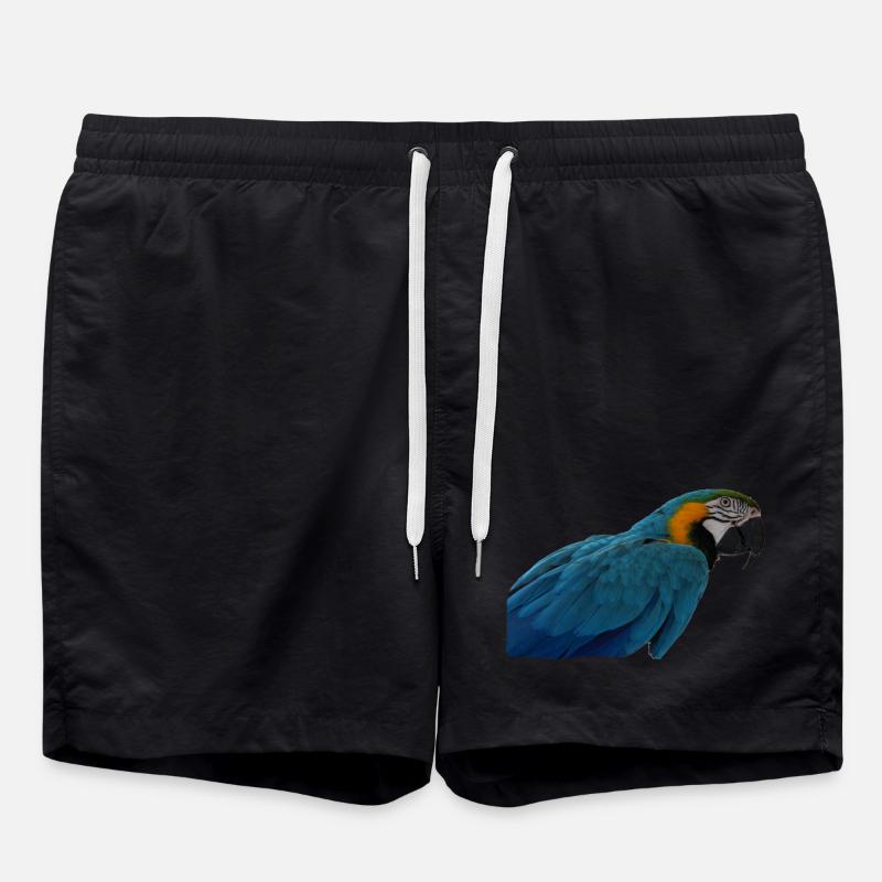 Parrots Bird T-shirt Gift - Swim Trunks - black