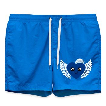 maritim blau Junge Seemann Matrose Seefahrer Herz - Badeshorts - Cobalt blue - Vorne