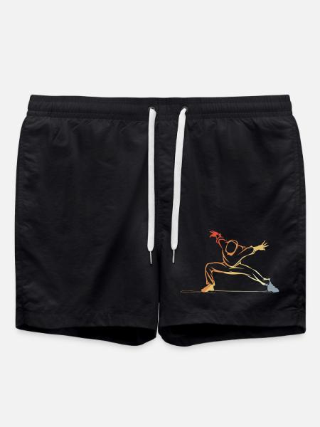 B-Boy Sketch - Swim Trunks - black