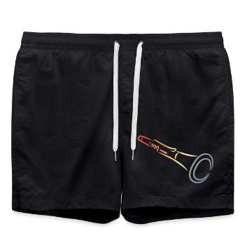 Clarinet Drawing - Swim Trunks - black - Front - AI Model Male 185 light (185cm)