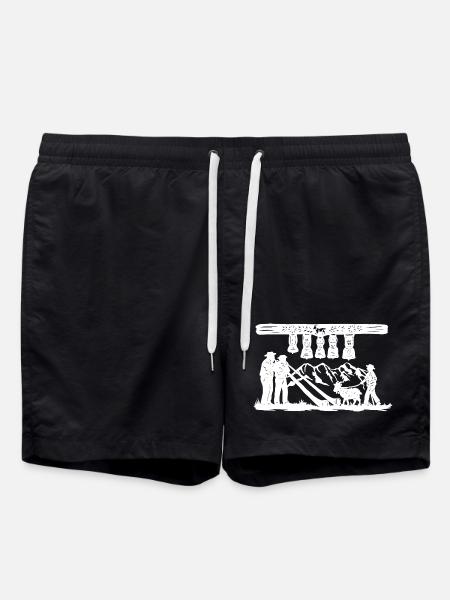 Glockenklang_white - Swim Trunks - black