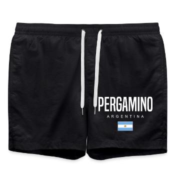 Pergamino Argentina Argentinian - Swim Trunks - black - Front - AI Model Male 185 light (185cm)