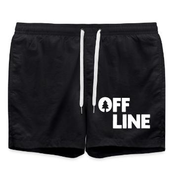 Hors ligne – Camping, Liberté, Forêt extérieure - Short de bain - noir - Devant - AI Model Male 185 light (185cm)