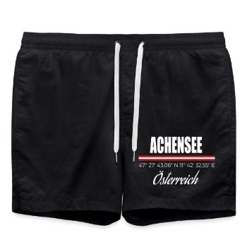 Lac d’Achensee - Short de bain - noir - Devant - AI Model Male 185 light (185cm)