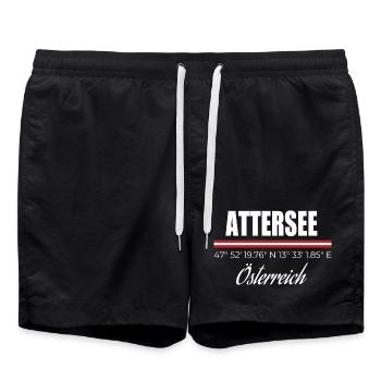 Lac Attersee - Short de bain - noir - Devant - AI Model Male 185 light (185cm)