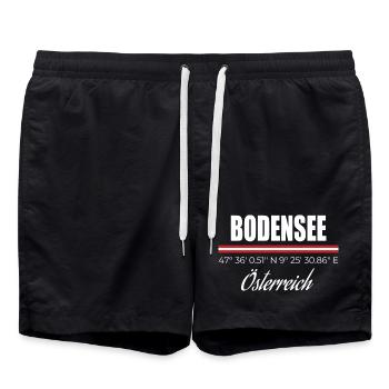 Bodensee - Badeshorts - Schwarz - Vorne - AI Model Male 185 light (185cm)