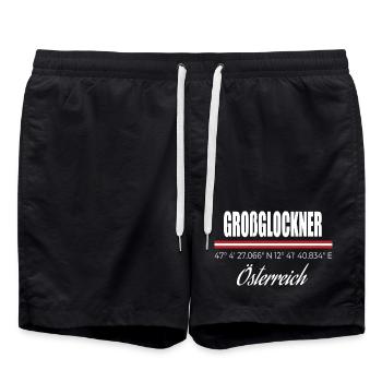 Großglockner - Badeshorts - Schwarz - Vorne - AI Model Male 185 light (185cm)