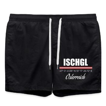 Ischgl - Badeshorts - Schwarz - Vorne - AI Model Male 185 light (185cm)