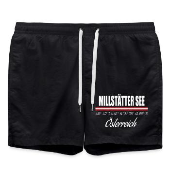 Lac de Millstatt - Short de bain - noir - Devant - AI Model Male 185 light (185cm)