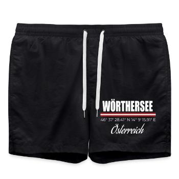 Lac de Wörthersee - Short de bain - noir - Devant - AI Model Male 185 light (185cm)