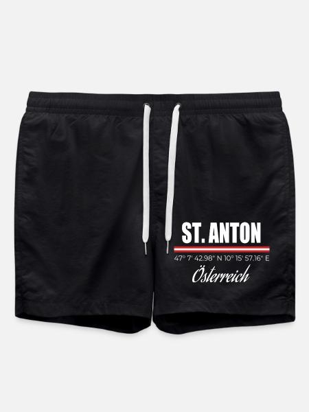 St. Anton - Badeshorts - Schwarz