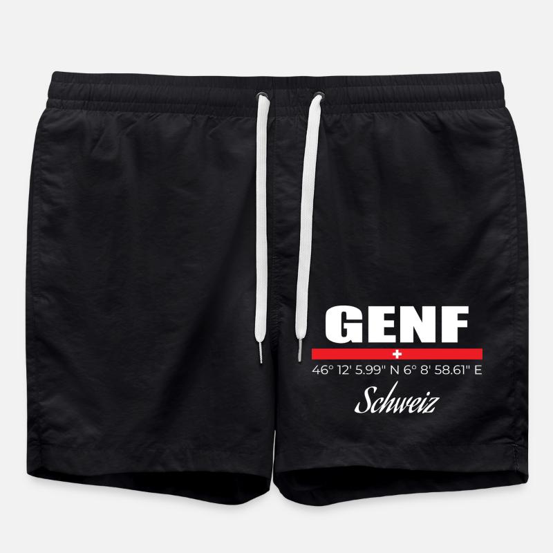 Genf - Badeshorts - Schwarz