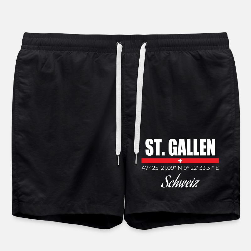 St. Gallen - Badeshorts - Schwarz