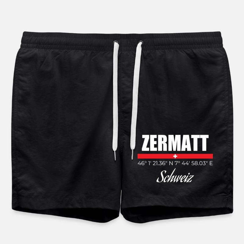 Zermatt - Badeshorts - Schwarz