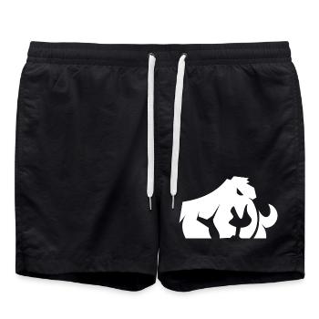 Mammut moderne – un design élégant de l’ère glaciaire - Short de bain - noir - Devant - AI Model Male 185 light (185cm)