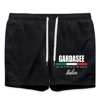 Lac de Garde - Short de bain - noir - Devant - AI Model Male 185 light (185cm)