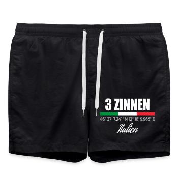 3 Pics - Short de bain - noir - Devant - AI Model Male 185 light (185cm)
