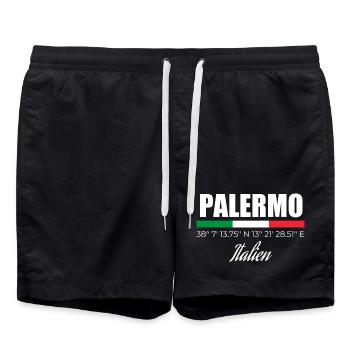 Palerme - Short de bain - noir - Devant - AI Model Male 185 light (185cm)