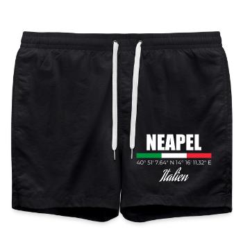Naples - Short de bain - noir - Devant - AI Model Male 185 light (185cm)