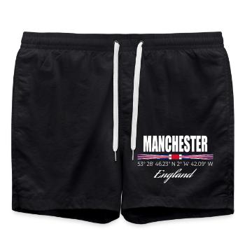 Manchester - Swim Trunks - black - Front - AI Model Male 185 light (185cm)