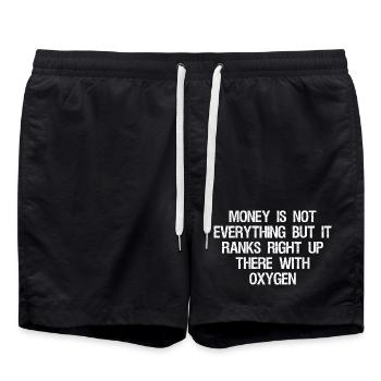 money is not everything but it ranks right up - Badeshorts - Schwarz - Vorne - AI Model Male 185 light (185cm)