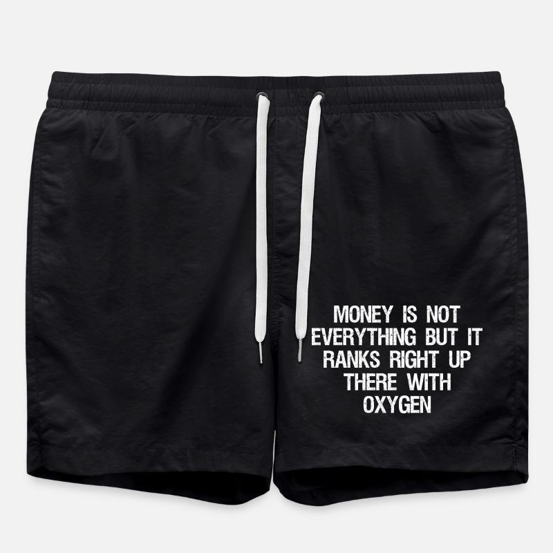 money is not everything but it ranks right up - Swim Trunks - black