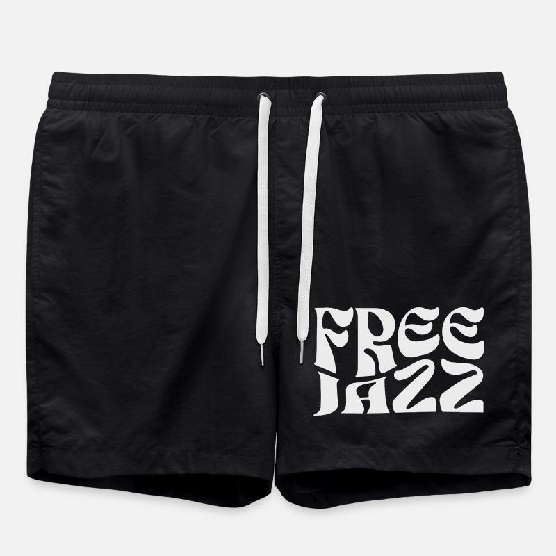 Free Jazz Logo-Design - Badeshorts - Schwarz