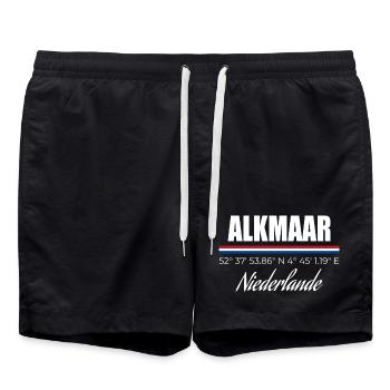 Alkmaar - Badeshorts - Schwarz - Vorne - AI Model Male 185 light (185cm)