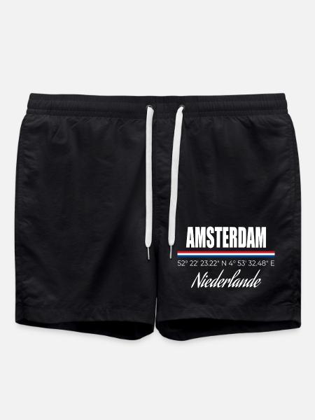 Amsterdam - Badeshorts - Schwarz
