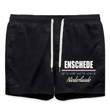 Enschede - Badeshorts - Schwarz - Vorne - AI Model Male 185 light (185cm)