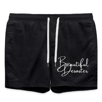 Beautiful Disaster | Greysoul Thoughts - Swim Trunks - black - Front - AI Model Male 185 light (185cm)