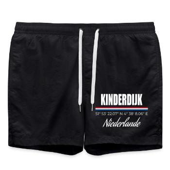 Kinderdijk - Badeshorts - Schwarz - Vorne - AI Model Male 185 light (185cm)