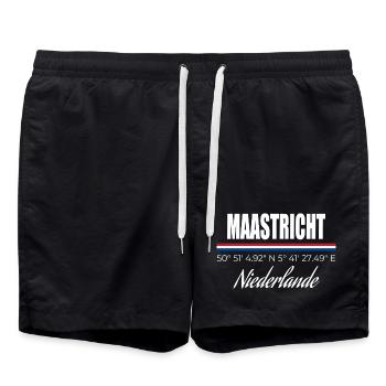 Maastricht - Badeshorts - Schwarz - Vorne - AI Model Male 185 light (185cm)