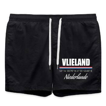 Vlieland - Badeshorts - Schwarz - Vorne - AI Model Male 185 light (185cm)