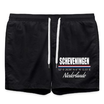 Scheveningen - Badeshorts - Schwarz - Vorne - AI Model Male 185 light (185cm)