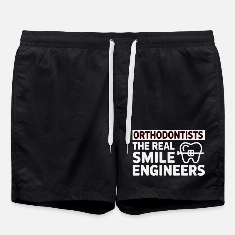 Dental Expert Structural Alignment Engineer Gear  - Swim Trunks - black