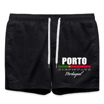 Porto - Badeshorts - Schwarz - Vorne - AI Model Male 185 light (185cm)