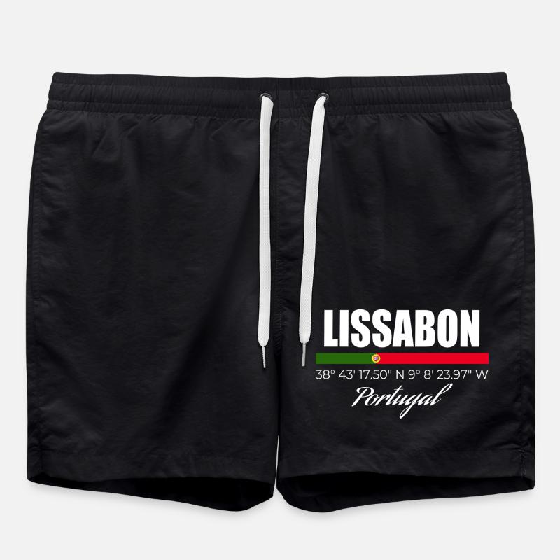 Lisbon - Swim Trunks - black