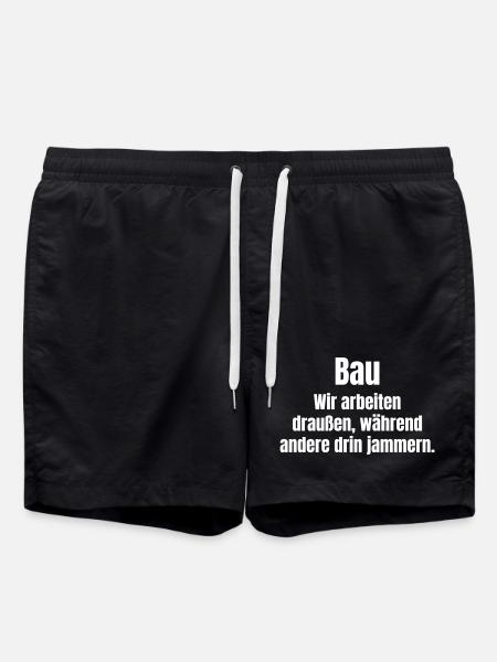 Construction Work Outside Power - Swim Trunks - black