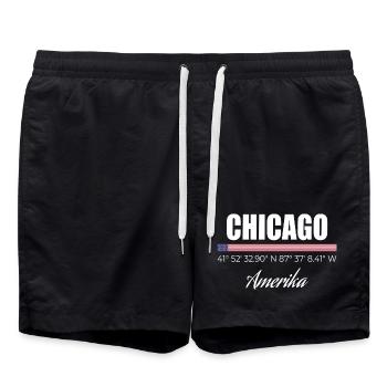 Chicago - Short de bain - noir - Devant - AI Model Male 185 light (185cm)
