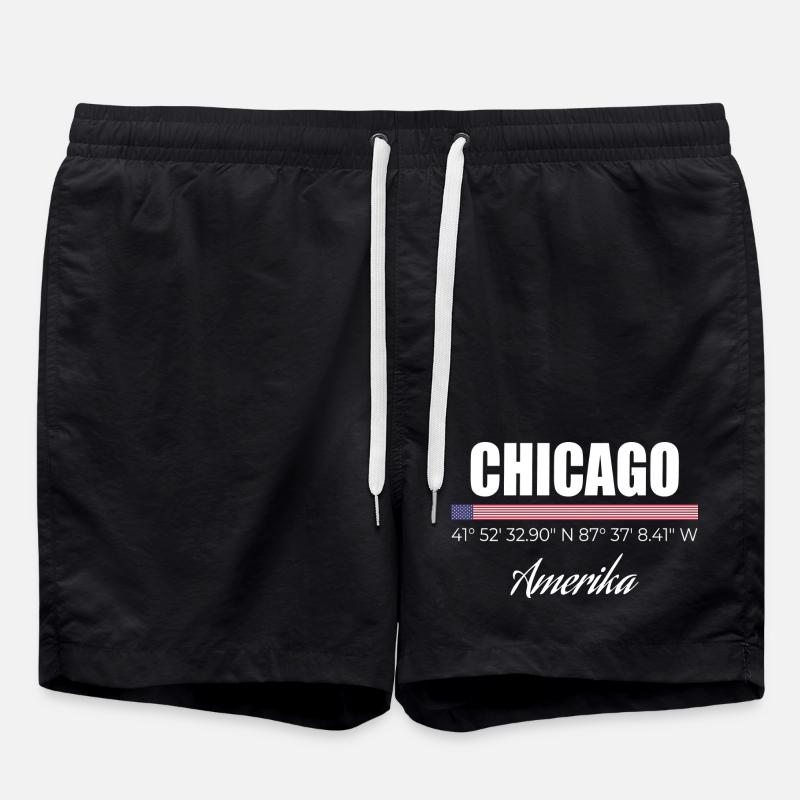 Chicago - Badeshorts - Schwarz
