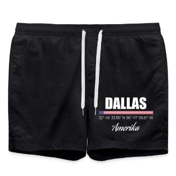 Dallas - Swim Trunks - black - Front - AI Model Male 185 light (185cm)
