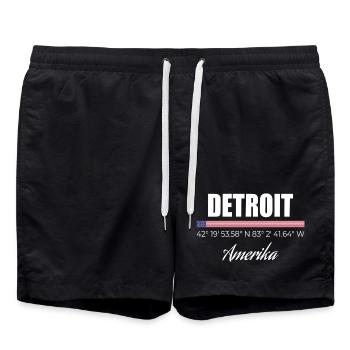 Detroit - Swim Trunks - black - Front - AI Model Male 185 light (185cm)