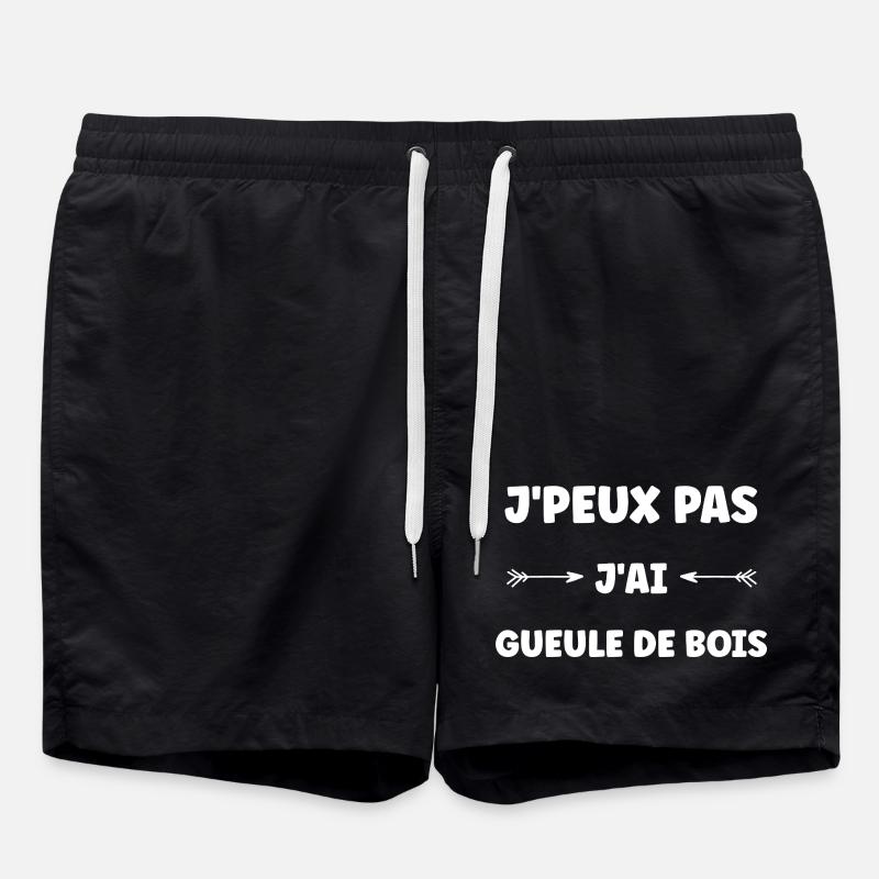 J'peux pas j'ai gueule de bois - Short de bain - noir
