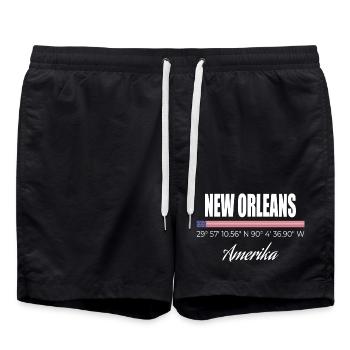 Nouvelle-Orléans - Short de bain - noir - Devant - AI Model Male 185 light (185cm)