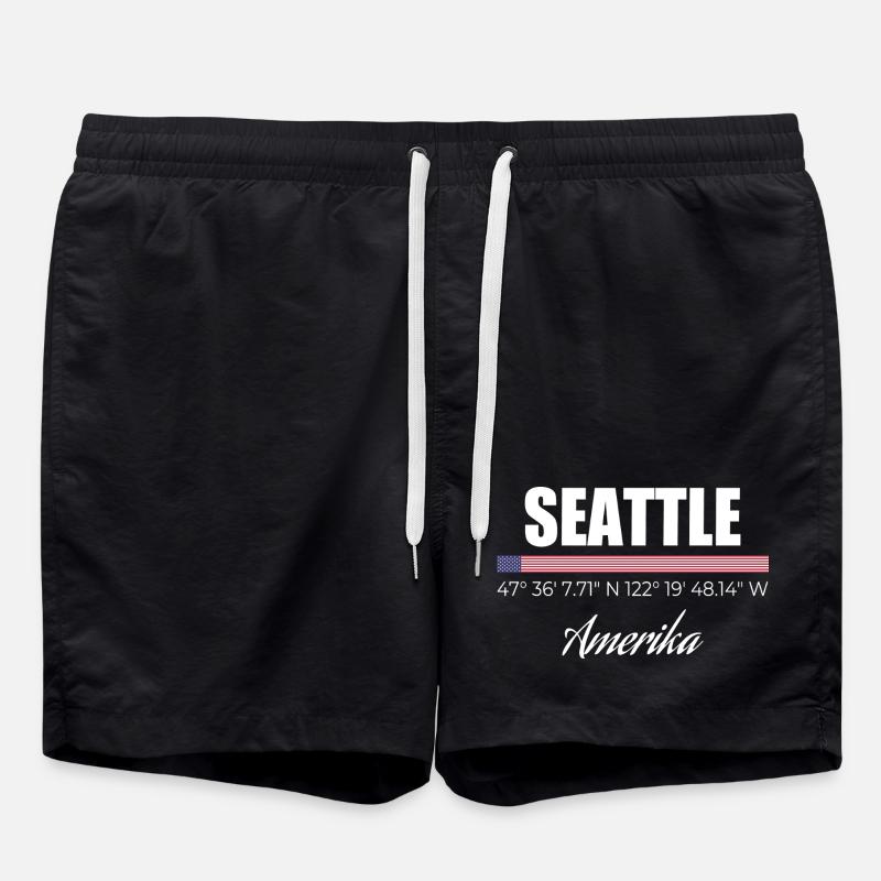 Seattle - Swim Trunks - black