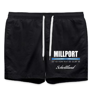 Millport - Short de bain - noir - Devant - AI Model Male 185 light (185cm)