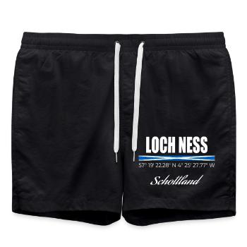 Loch Ness - Short de bain - noir - Devant - AI Model Male 185 light (185cm)