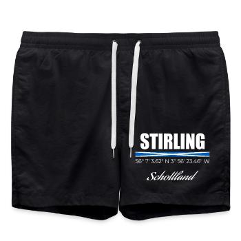 Stirling - Short de bain - noir - Devant - AI Model Male 185 light (185cm)