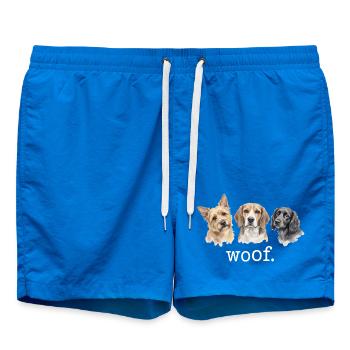 Hunde Wuff Lustige Hundeliebhaber Lustiges Wuff - Badeshorts - Cobalt blue - Vorne